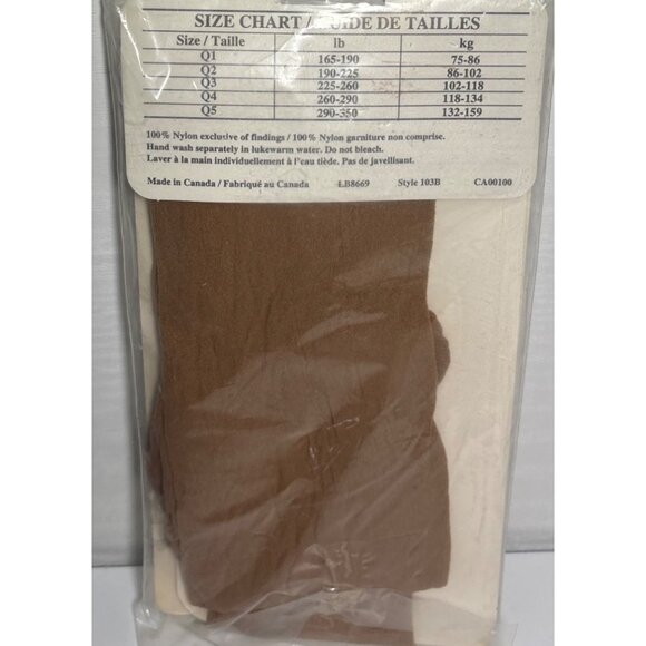 Sentiments Pantyhose Queen Size 3 Reinforced Spice Discontinued 190-225 Lbs - Picture 7 of 8